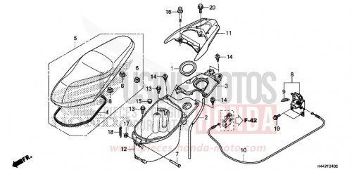 SIEGE/COMPARTIMENT A BAGAGES NSC110MPDK de 2019
